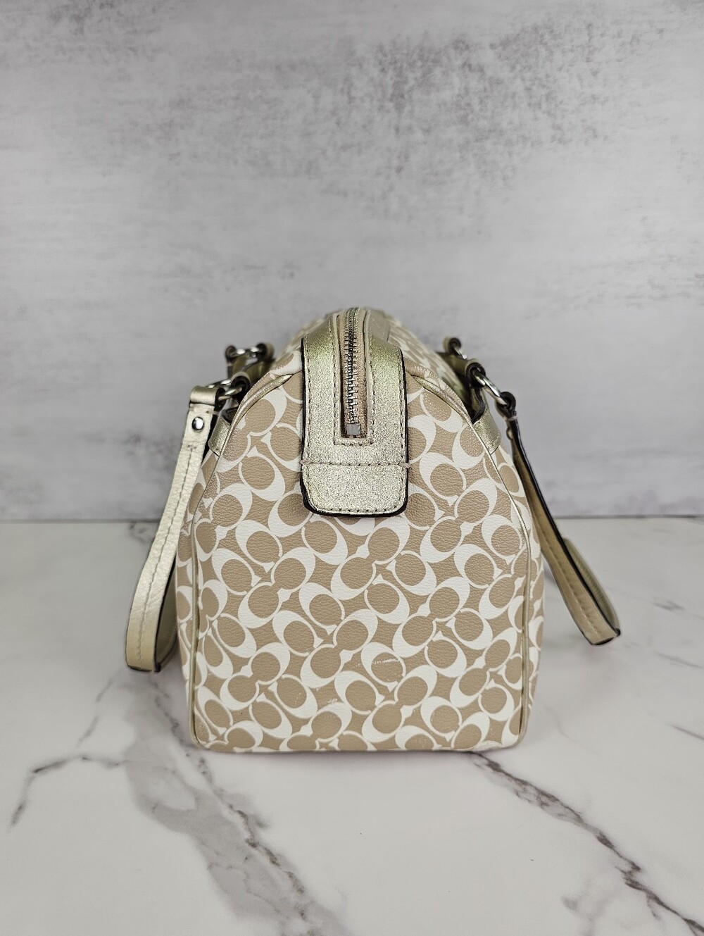 Coach Chelsea Heritage Stripe Satchel - Picture 4 of 11
